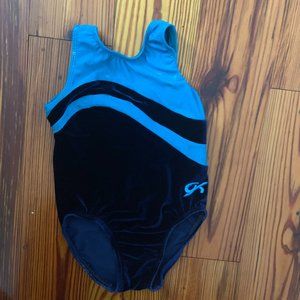 Blue and teal GK Elite child size small leotard